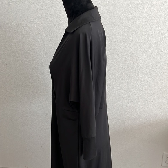 Dillards little black dress Sz 1X 3/4 sleeves crossed front - Picture 4 of 9